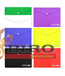 Mapă plic cu buton A5 ECONOMIX, 242 × 178 mm, culori asortate